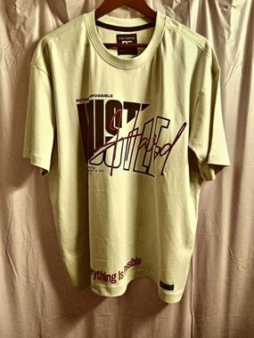 Riot  Empire Stay Strong Graphic Short Sleeve Tee NWT in Cream
